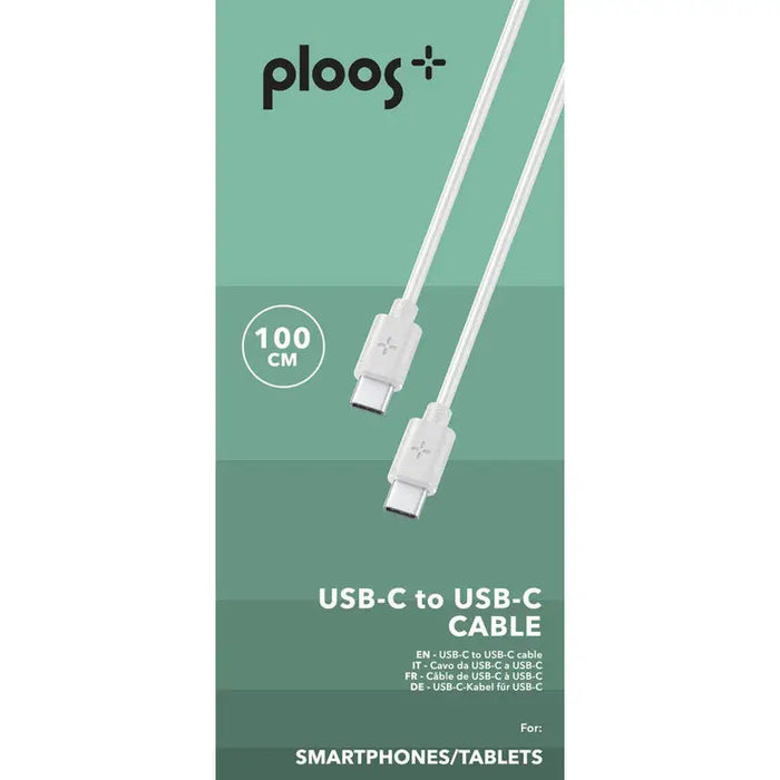 CABLE USB-C 1M WHITE PLOOS - Зарядни устройства<<<Батерии и фенери<<<Осветление<<<Praktiker&&&Аксесоари за