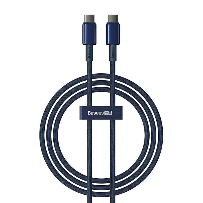 Cable USB-C do USB-C Baseus Tungsten Gold 100W 1m (niebieski) - USB-C to USB-C<<<USB cables<<<GSM