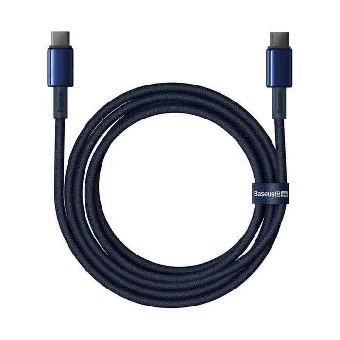 Cable USB-C do USB-C Baseus Tungsten Gold 100W 2m (niebieski) - USB-C to USB-C<<<USB cables<<<GSM
