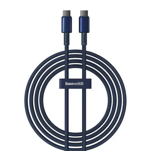 Cable USB-C do USB-C Baseus Tungsten Gold 100W 2m (niebieski) - USB-C to USB-C<<<USB cables<<<GSM