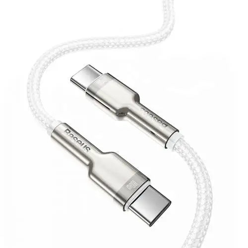 Cable USB-C to USB-C Baseus Cafule 100W 1m (white) - Type-C cable<<<Accessories<<<Основна<<<DunaXML&&&USB-C