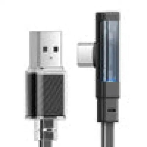 Cable USB-C to USB-C Mcdodo CA-3423 90 Degree 1.8m with LED (black) - USB-C to USB-C<<<USB cables<<<GSM