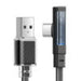 Cable USB-C to USB-C Mcdodo CA-3423 90 Degree 1.8m with LED (black) - USB-C to USB-C<<<USB cables<<<GSM