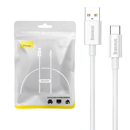 Cable USB do USB-C Baseus Superior 100W 0.25m (white) - USB to USB-C<<<USB cables<<<GSM Accessories<<<InnproXML