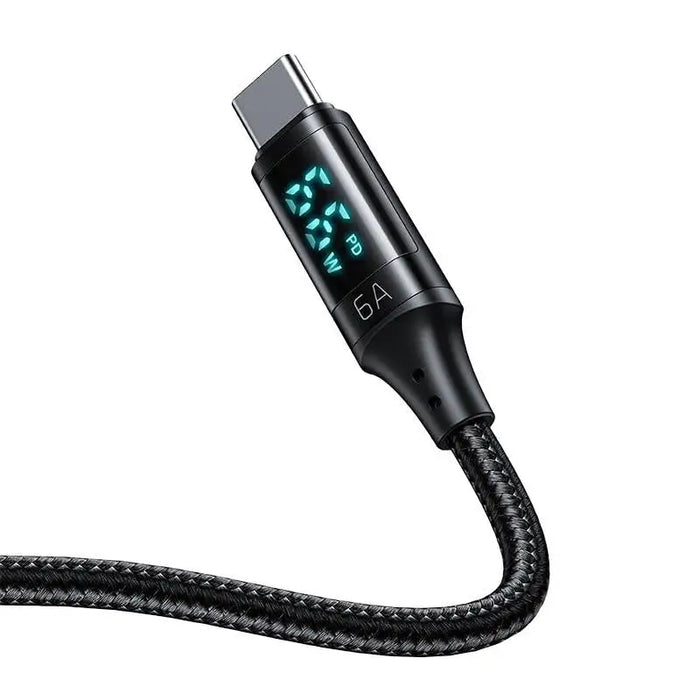 Cable USB to USB-C Mcdodo CA-1080 with display 66W 6A 1.2m (black) - USB to USB-C<<<USB cables<<<GSM