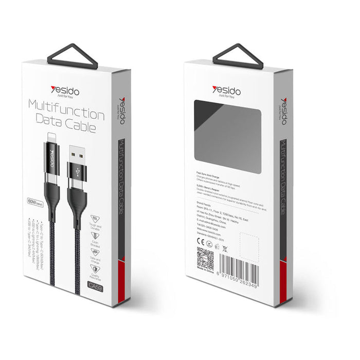 CABLE USB TYPE-C / IPHONE YESIDO - Други автоаксесоари<<<Авто интериор<<<Авто и вело<<<Praktiker