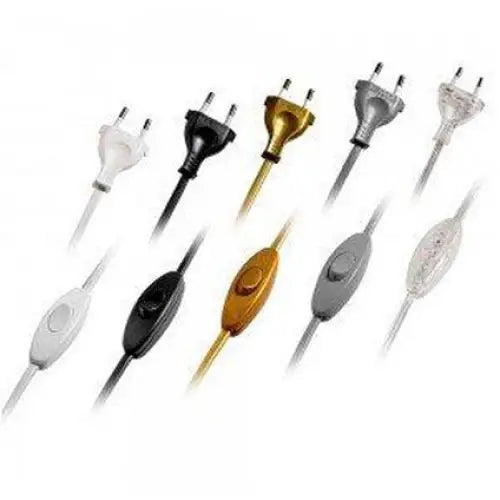 CABLE WITH SWITCH AND PLUG WHITE VIVALUX - Кабели<<<Електроматериали<<<Строителни