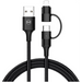 Cable Xmart Type-C + Lightning Black - Аксесоари за смартфон<<<Аксесоари<<<TechMart&&&Аксесоари за смартфон<<<Телефони