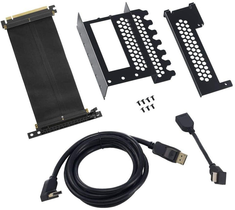 CableMod PCIe x16 Vertical Video Card Universal Bracket and Cable, 1x DisplayPort, 1x HDMI Cable