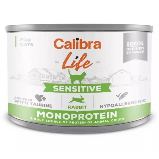 CALIBRA Cat Life Sensitive Rabbit - wet cat food - 200g - Supplements and medicated preparations