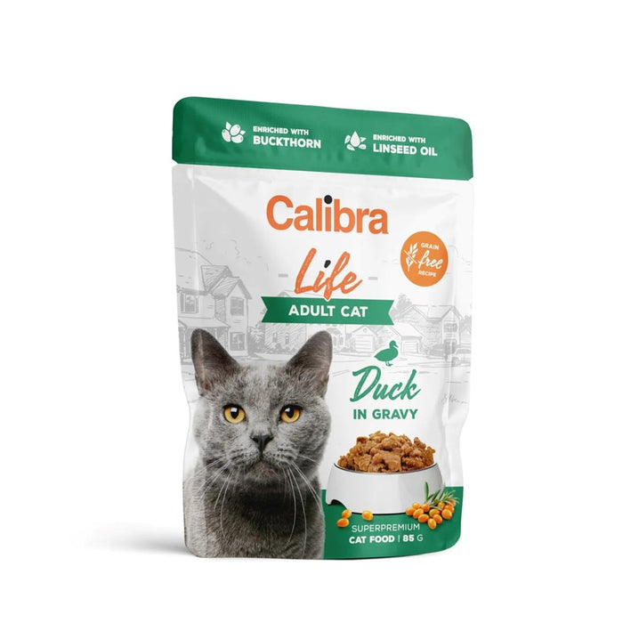 CALIBRA Cat Life Adult Duck in gravy - wet cat food - 85g