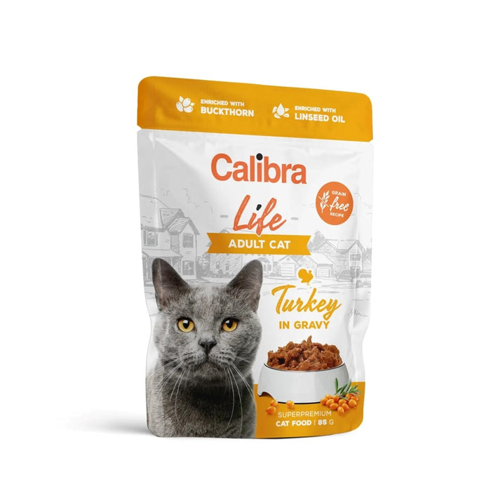 CALIBRA Cat Life Adult Turkey in gravy - wet cat food - 85g