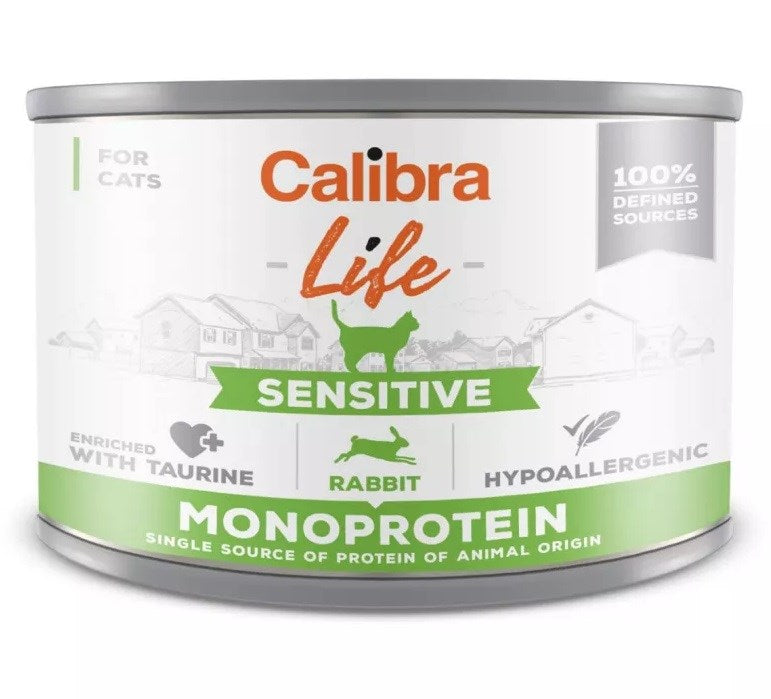 CALIBRA Cat Life Sensitive Rabbit - wet cat food - 200g