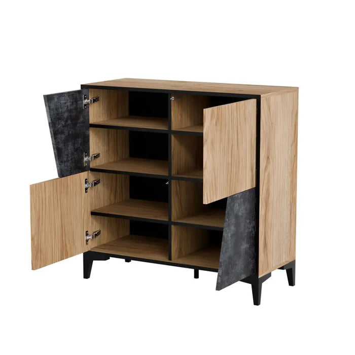 Cama 4D bookcase OVO 90x38xH90 oak/concrete - Wooden shelvesRGA-DRE<<<ShelvesRGA<<<ActionPL