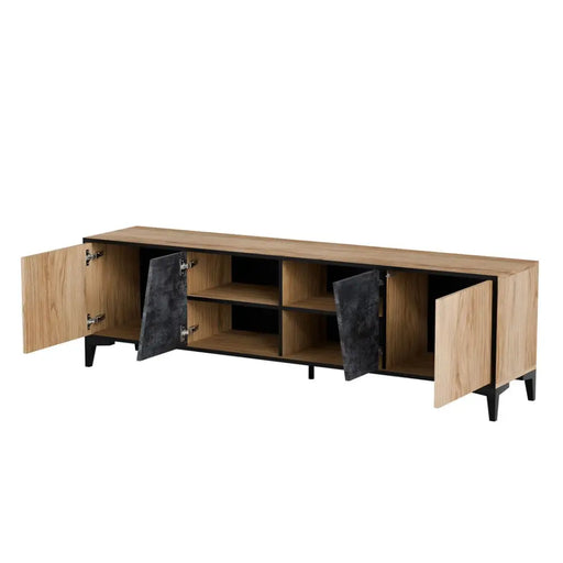 Cama 4D RTV cabinet OVO 180x38xH53 oak/concrete - TV cabinets made of furniture boardSTV-ZPM<<<TV cabinetsSTV<<<ActionPL