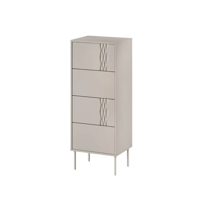 Cama 4S TRESSE chest of drawers 50x40x125 cashmere matt - Chests of drawers made of furniture