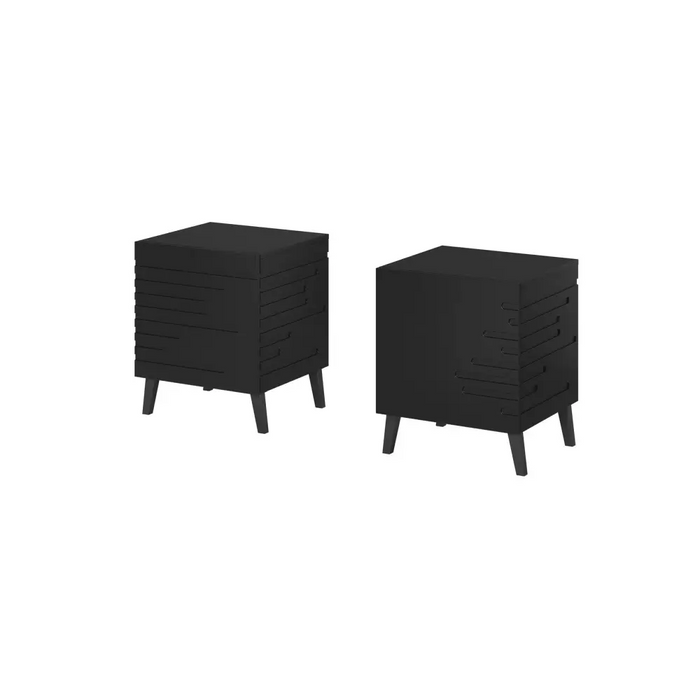 Cama bedside cabinet NOVA 44x40x52 mat black - Bedside tables made of furniture boardSZN-PME<<<Bedside