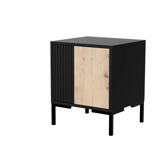 Cama Bedside table 2pc MERCI 44x40x52.5 black/oak artisan - Bedside tables made of furniture boardSZN-PME<<<Bedside