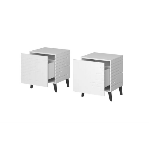 Cama Bedside table NOVA 44x40x52 white matt - Bedside tables made of furniture boardSZN-PME<<<Bedside