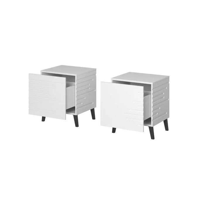 Cama Bedside table NOVA 44x40x52 white matt - Bedside tables made of furniture boardSZN-PME<<<Bedside