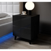 Cama bedside table REJA black gloss/black gloss - Bedside tables made of furniture boardSZN-PME<<<Bedside