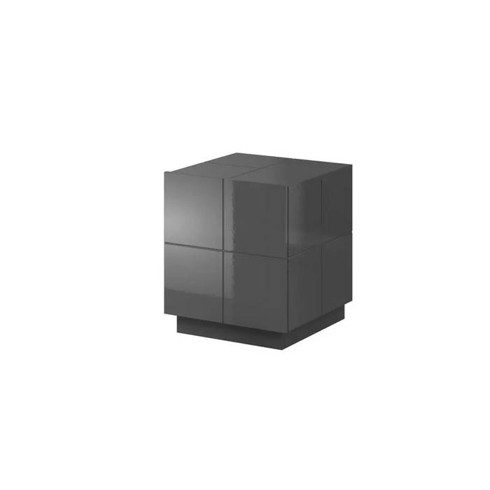 Cama bedside table REJA graphite grey gloss/graphite grey gloss - Bedside tables made of furniture
