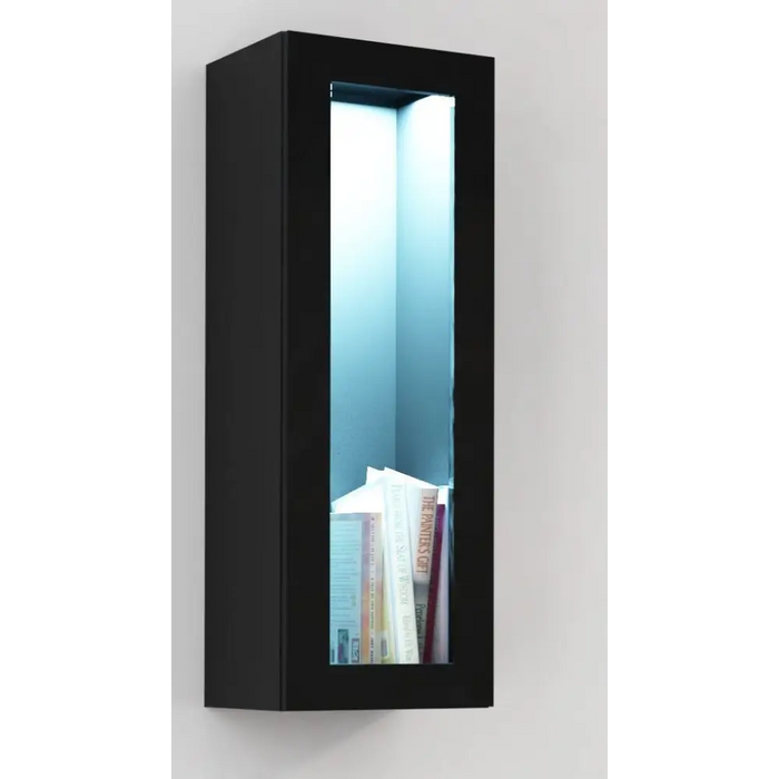 Cama Cabinet VIGO ’90’’ glass 90/35/32 black/black gloss - Buffets and display cabinets on a wooden