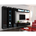 Cama Cabinet VIGO ’90’’ glass 90/35/32 black/black gloss - Buffets and display cabinets on a wooden