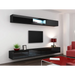 Cama Cabinet VIGO ’90’’ glass 90/35/32 black/black gloss - Buffets and display cabinets on a wooden