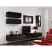 Cama Cabinet VIGO ’90’’ glass 90/35/32 black/black gloss - Buffets and display cabinets on a wooden