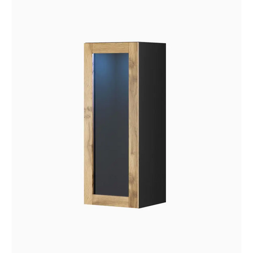 Cama cabinet VIGO ’90’’ glass 90/35/32 black/wotan oak - Buffets and display cabinets on a wooden baseBIW-PDR<<<Buffets