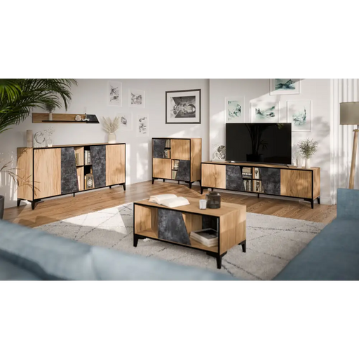 Cama Coffee table/latrine OVO 90x50xH39 oak/concrete - Wooden benches and tablesLIS-DRE<<<Benches