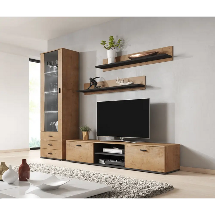 Cama display cabinet SOHO S1 lefkas oak/black - Buffets and display cabinets on a wooden baseBIW-PDR<<<Buffets and shop