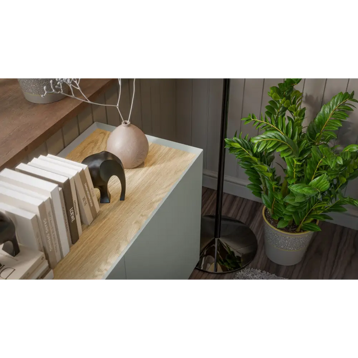 Cama FELLINI chest of drawers 150x40x70 olive + oiled oak top - Chests of drawers made of furniture