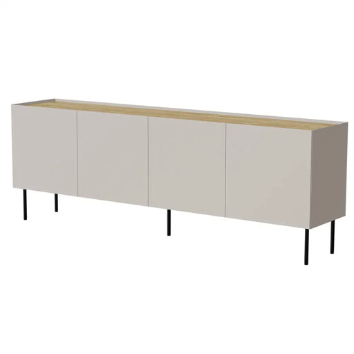 Cama FELLINI chest of drawers 200x40x70 cashmere + oiled oak top - Chests of drawers made of furniture