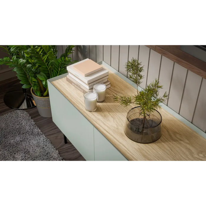 Cama FELLINI TV cabinet 200x40x52 olive + oiled oak top - TV cabinets made of furniture boardSTV-ZPM<<<TV