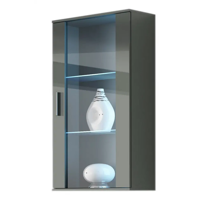 Cama hanging display cabinet SOHO grey/grey gloss - Buffets and display cabinets on a wooden baseBIW-PDR<<<Buffets