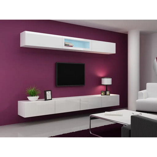 Cama Living room cabinet set VIGO 12 white/white gloss - Modern wall unitsMES-NOW<<<Wall UnitsMES<<<ActionPL