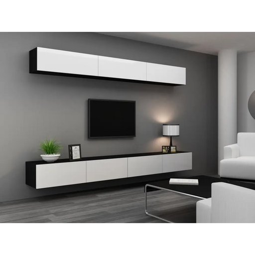Cama Living room cabinet set VIGO 13 black/white gloss - Modern wall unitsMES-NOW<<<Wall UnitsMES<<<ActionPL