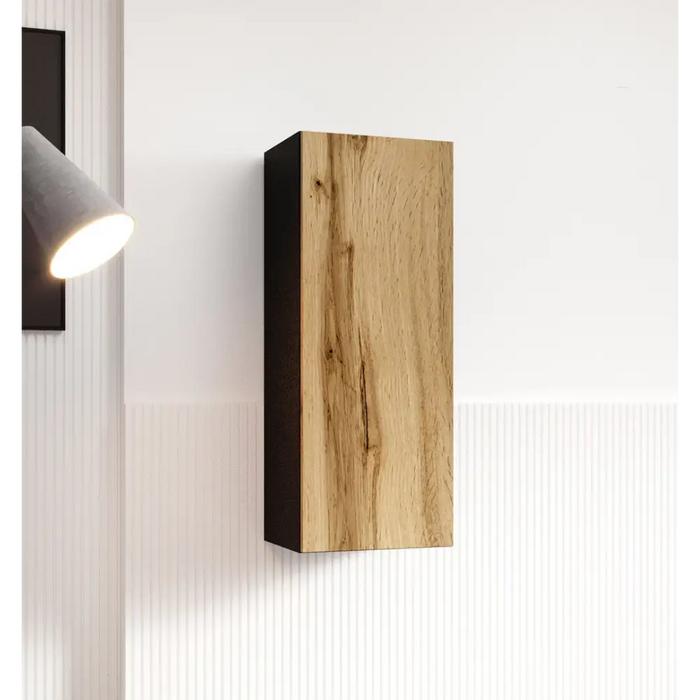 Cama living room cabinet set VIGO 13 black/wotan oak - Modern wall unitsMES-NOW<<<Wall UnitsMES<<<ActionPL