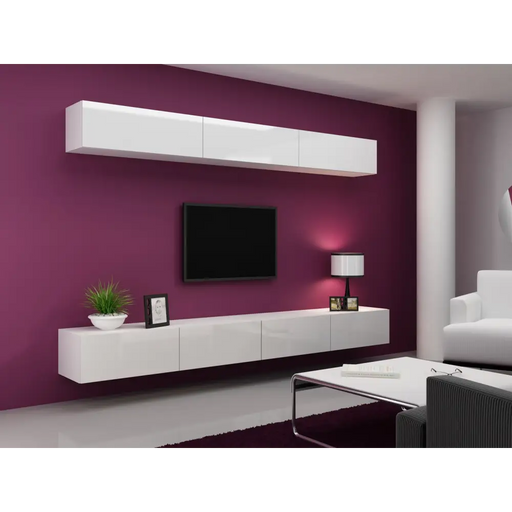 Cama Living room cabinet set VIGO 13 white/white gloss - Modern wall unitsMES-NOW<<<Wall UnitsMES<<<ActionPL