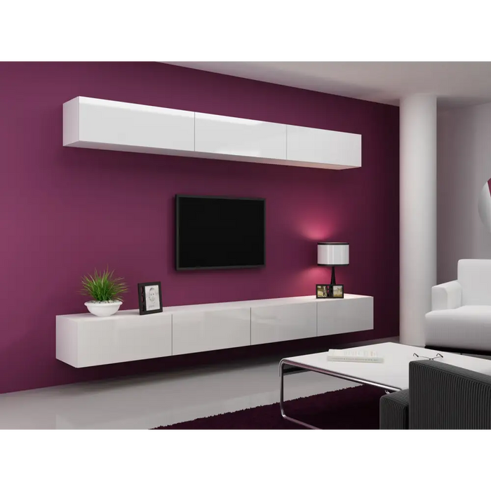 Cama Living room cabinet set VIGO 13 white/white gloss - Modern wall unitsMES-NOW<<<Wall UnitsMES<<<ActionPL