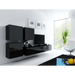 Cama Living room cabinet set VIGO 23 black/black gloss - Modern wall unitsMES-NOW<<<Wall UnitsMES<<<ActionPL