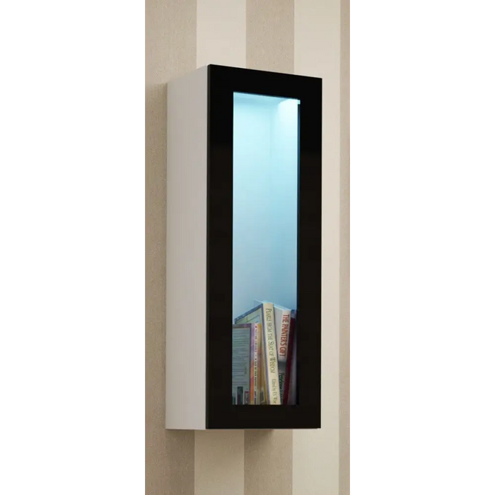 Cama Living room cabinet set VIGO NEW 11 white/black gloss - Modern wall unitsMES-NOW<<<Wall UnitsMES<<<ActionPL