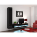 Cama Living room cabinet set VIGO NEW 9 black/black gloss - Modern wall unitsMES-NOW<<<Wall UnitsMES<<<ActionPL