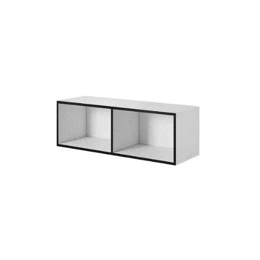 Cama living room furniture set ROCO 16 (RO1 + RO2 + RO3 + RO4) black/white/black - Modern wall unitsMES-NOW<<<Wall