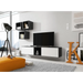 Cama living room furniture set ROCO 8 (2xRO3 + 4xRO6) black/black/white - Modern wall unitsMES-NOW<<<Wall