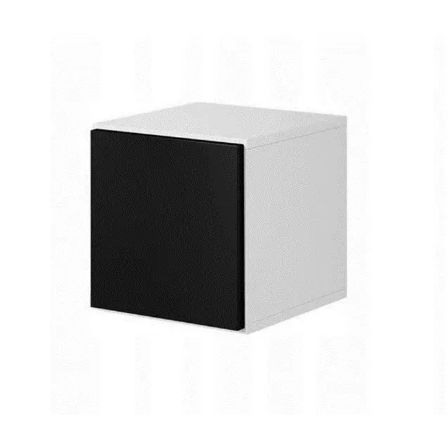 Cama living room furniture set ROCO 9 (RO1 + RO3 + 2xRO6 + 2xRO5) white/white/black - Modern wall unitsMES-NOW<<<Wall