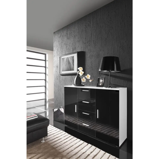 Cama living room sideboard UNI BLACK white/black gloss - Chests of drawers made of furniture