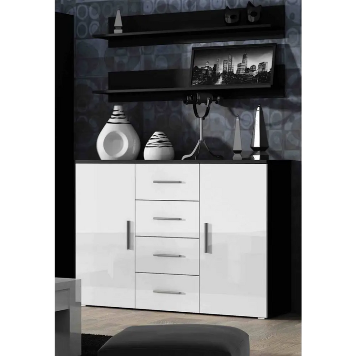 Cama living room sideboard UNI black/white gloss - Chests of drawers made of furniture